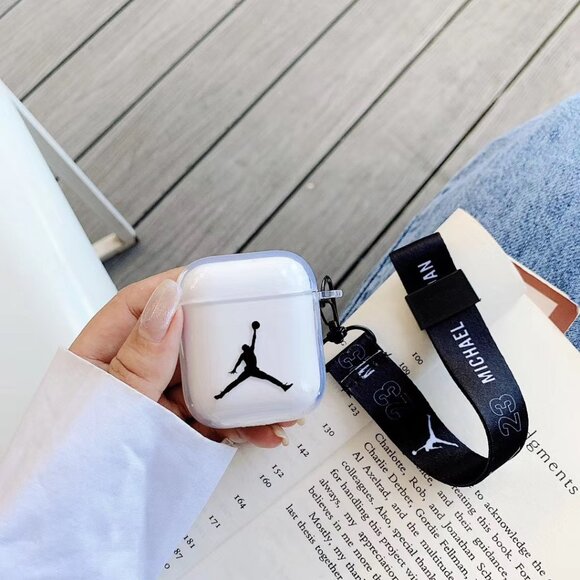 Airpods Gen 1 & 2 White Sports Case with Holder - Picture 1 of 1